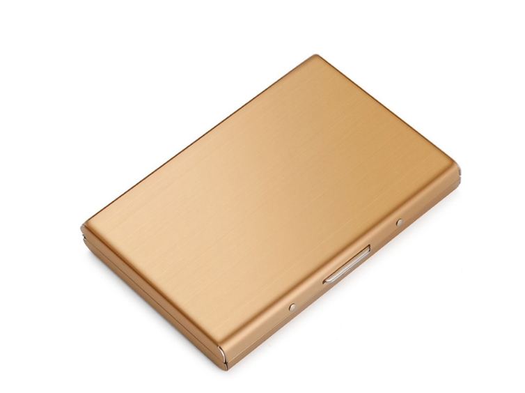 Aluminium Credit Card Holder – RFID Blocking – Gold