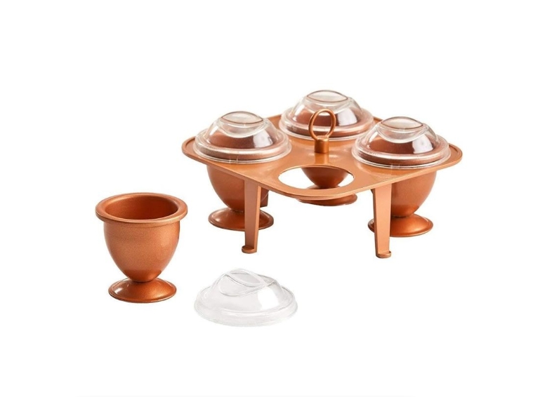 Copper Eggs XL – 4x XL Copper Egg Makers | Egg Caddy