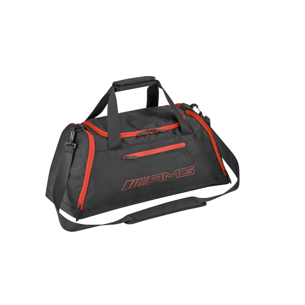 AMG sports bag, black / red, polyester,