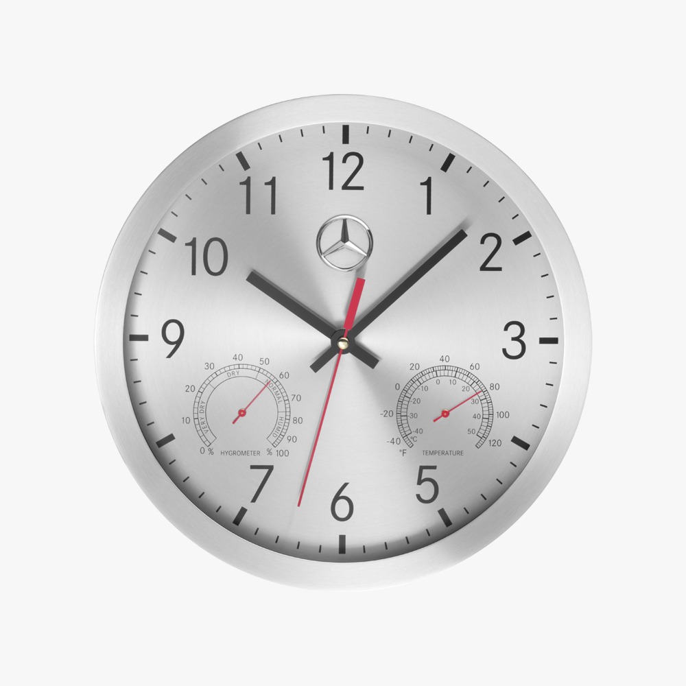 Mercedes-Benz Wall Clock – Silver