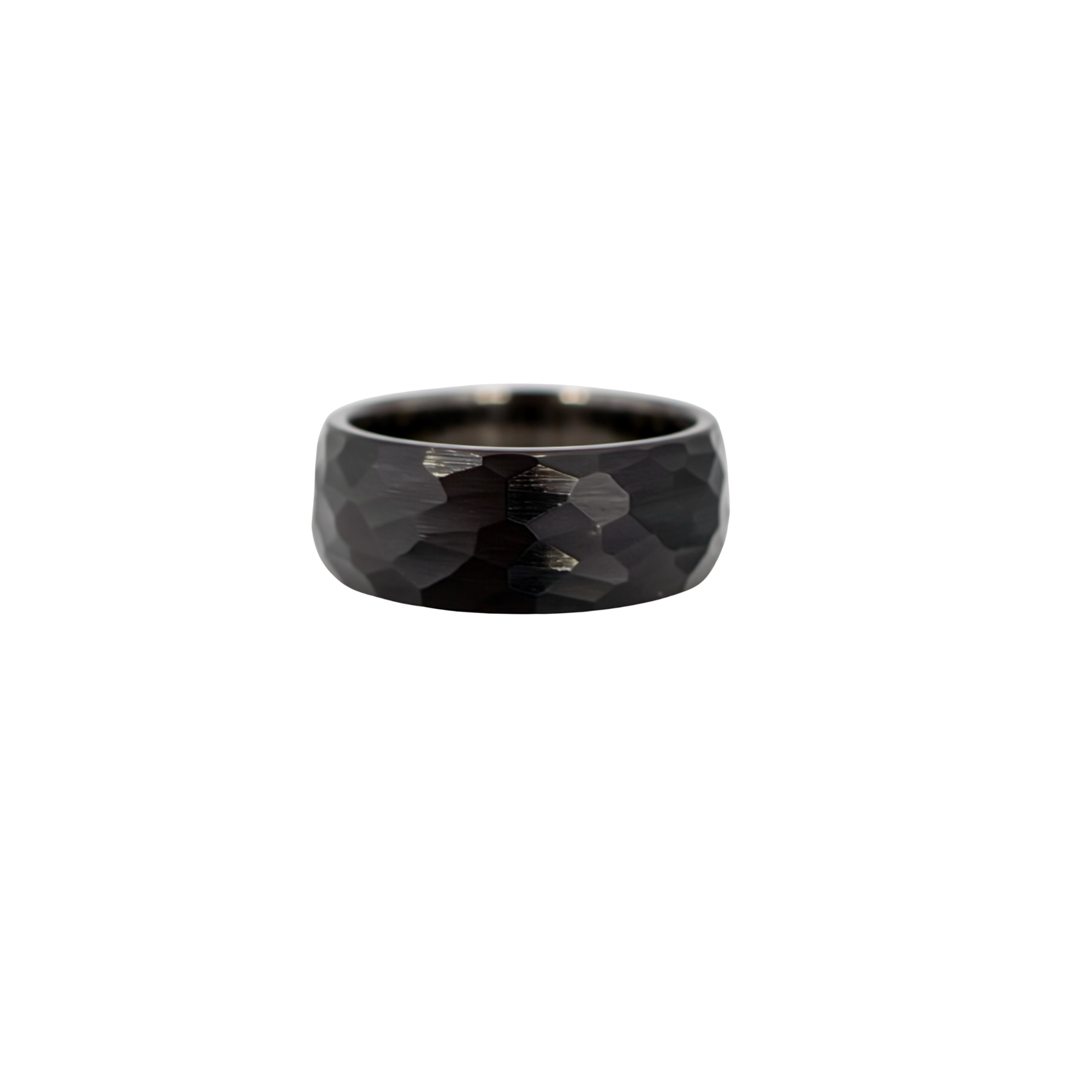 T-Man Black Hammered Tungsten Ring