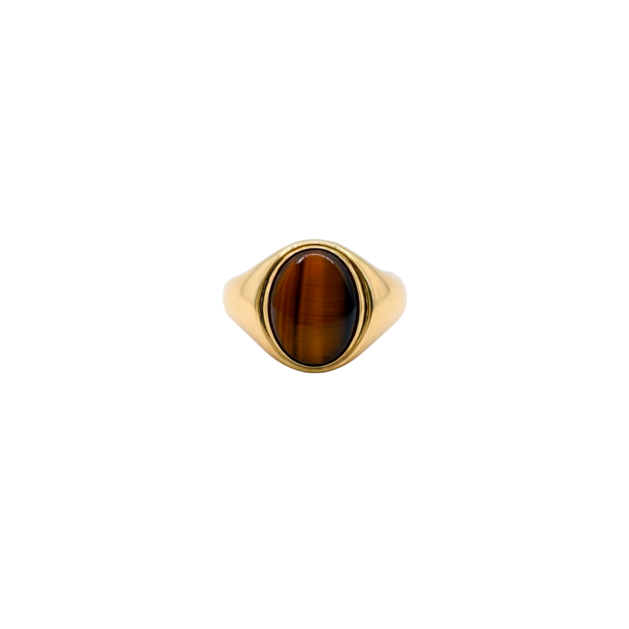 9ct Gold Large Tiger’s Eye Signet Ring