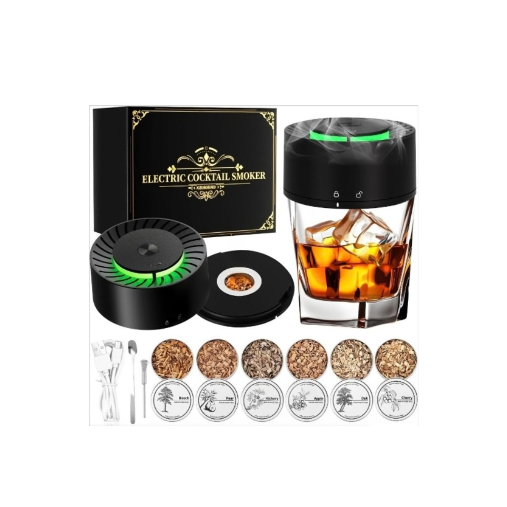 Rechargeable Cocktail Smoker Kit with 6 Wood Chips