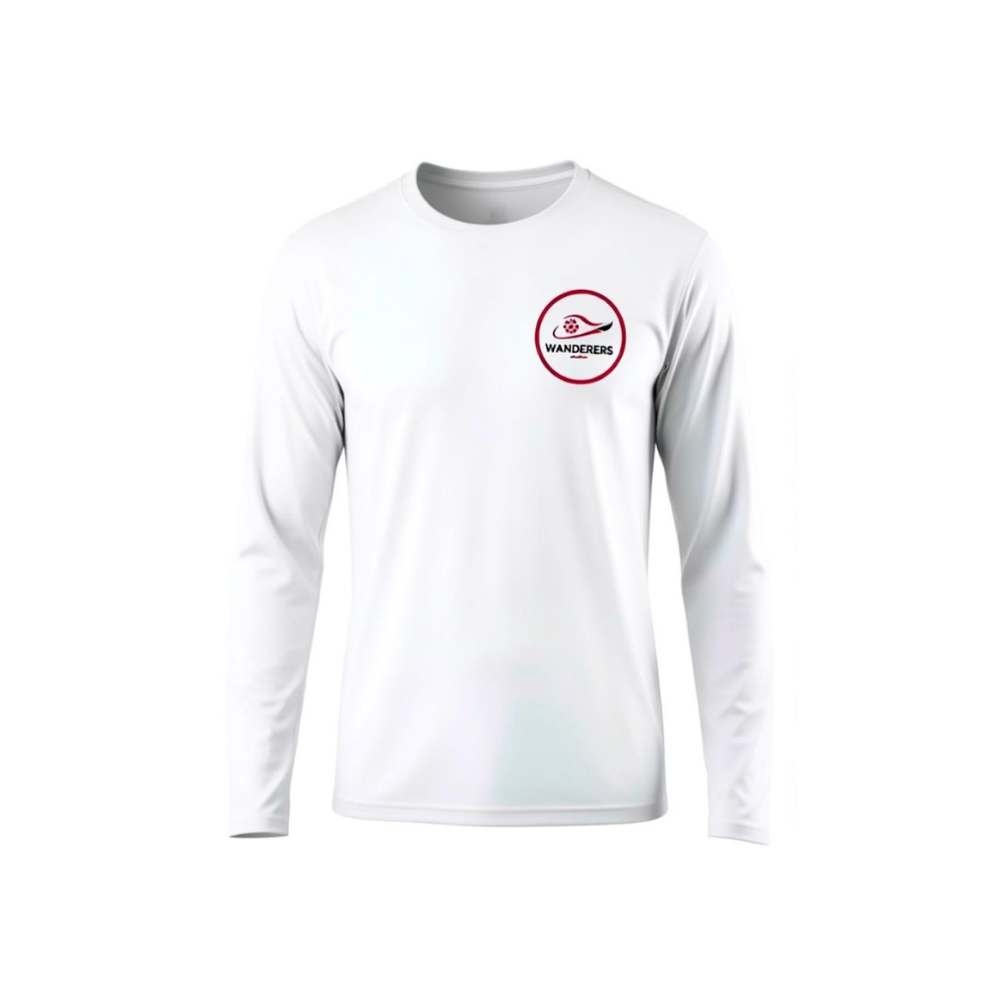 Wanderers Men’s White Long-Sleeve Padel Shirt